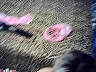 Glasses Cam Azn Blonde Hooks Up with Maxxx Loadz Backstage