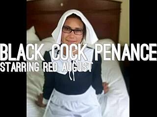 Black cock breeds pilgrim woman in wild 1600s interracial creampie!