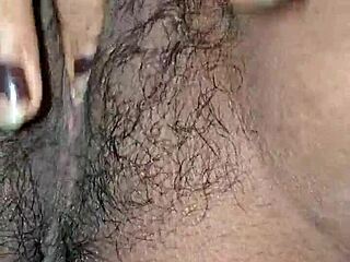 Desi Hairy Pussy Close-Up with Tight Wet Lips