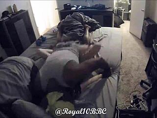 Little petite white chick drops by for intense interracial pounding