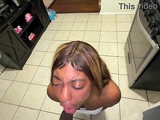 Fijii sucking big black dick