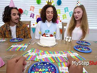 Virgin Teen Urges Step Dad to Surge Hard