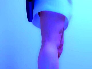 beautiful crossdresser worships ass barefoot in christmas domination scene