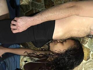 Muscular couple explores kegel balls and intense clit vibrator play.