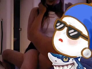 pinaylavagirl olga aoki rides hard in cowgirl, bent over screaming for double creampie action! 😈