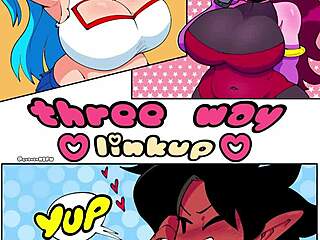 Threeway Linkup in FNF Porn with Wild Group Action Scenes.