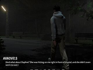 Curvy Cute Babe In Ripped Outfit Shows Big Tits In 3D Game Scene.