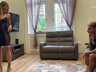 Hey, watch my slutty wife sneak a footjob and blowjob with my best friend!