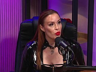 I’m obsessed with this redhead MILF dominating as the BDSM queen in corset