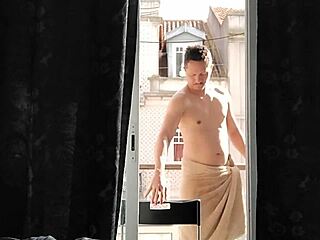 Watching Hot Neighbor Getting Naughty on the Balcony Scene