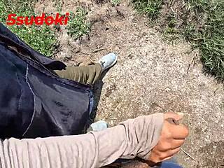 i’m banging hard in the middle of a public field for risky thrills