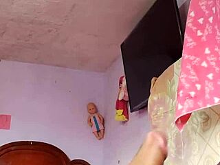 Solo cumshot explodes in step mother-in-law's private bedroom