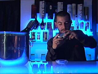 Passionate Anal Fuck in the Club with Blonde Taking Double Cumshots in Doggy Style