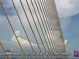 I'm flashing topless in my convertible on Skyway Bridge