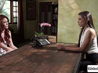 Redhead Milf Enjoys Pussy Licking from Brunette Therapy Expert