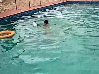 Pool Fun Turns Into Intense BBW Cumshot