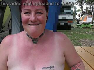 Trashy Kiwi MILF's Shocking Public Stunt at Holiday Park