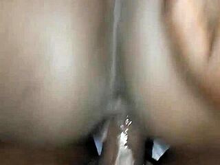 Sexy ebony wife rides step brother’s big cock hard