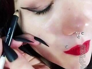 yo, backstage with a hot brunette getting all wild and dirty