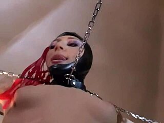 Oh, watch this slutty latex mistress take it doggystyle and anal, bending over for a big cock facial!