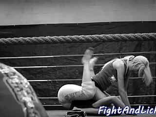 Bigtitted Eurobabe Wrestles Lesbian Beauty in Glamour Match