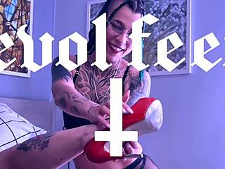 worshipping feet in lingerie with love