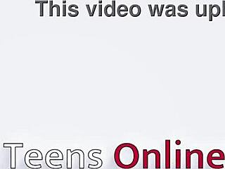 Real 18-Year-Old Slut Gives an Oily Handjob in Sexy Homemade Lingerie