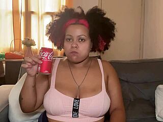 Chubby Girl Burps And Farts Loudly While Drinking Coke!