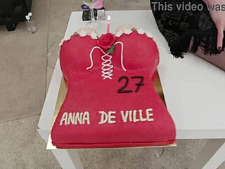 Anna de ville's birthday party with non-stop 9on1 action