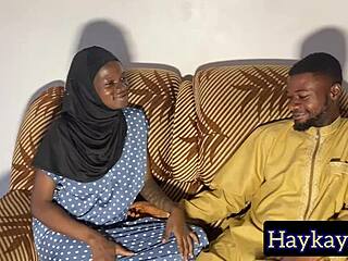 This horny teen in hijab rides my cock wild.