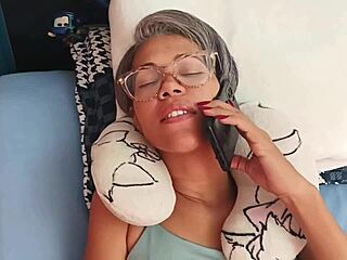 Stepbrother catches me on video call and helps finish in spanish