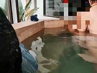 Wife consoling husband's friend in a steamy way