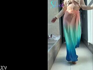 sensual curvy woman in miniskirt and costume