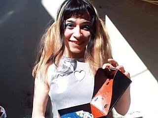 Bonneyuwu in cute cosplay outdoors