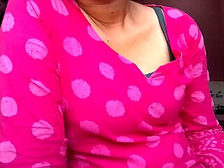 Indian desi bhabhi flaunts cute assets to crazy boyfriend in dress