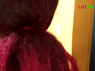 Horny, always enjoy bathroom hot sex! Fucked harder in cowgirl creampie 😈