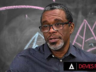 Beautiful teen angeline red gets correction from old teacher