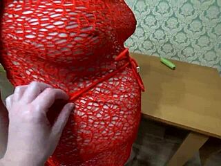 Zucchini Fucks Hairy Pussy Gaping Hole in Pregnant Milf POV