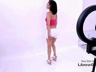 cute teen 18+ brunette banged at steamy modeling audition