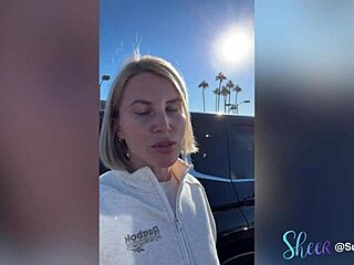 Petite MILF Reviews Red BDSM Room on Road Trip