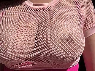 italian milf artemisia love with hot big tits bouncing outdoors