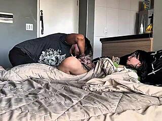 amberzinha and i got cozy for rough interracial sex on a cold day