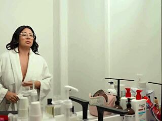 Busty Latina Cami Strella gives sad guy wet pussy therapy in bed