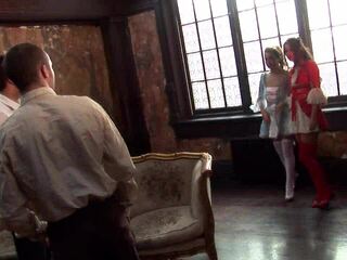 Two Teens Bent Over for Monster Cocks in Ass Fucking and Cumshot Scene