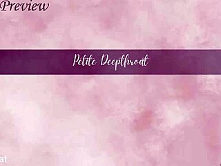 Skinny brunette smiles for a facial after deepthroat quickie