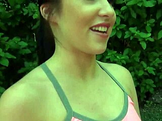 Sweaty lesbian workout turns wild with Gia and Lola licking outdoors!