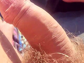 Damn, check out this kinky public handjob exhibition!