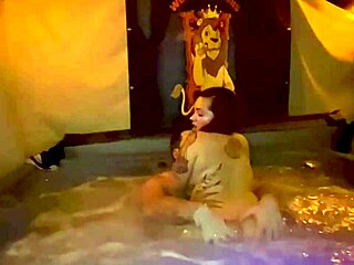 yo santana red, ready for hot tub creampie?