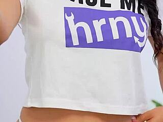 sexy latina teen masturbates her shaved wet pussy on phone with boyfriend