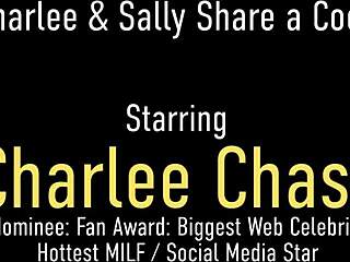 bisexual cougar charlee chase fucks sally dangelo and a hard cock. she loves the threesome action.